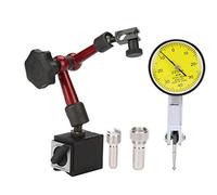 0~0.8mm Flexible Strong Magnetic, Measuring Tools Dial Indicators Gauge Stand Base Holder + Lever Dial Test Indicator Gauge for Surface Measuring