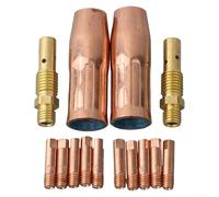 0.035" MIG Welding Kit for 100L - Tip Gas Diffuser Nozzle Torch Consumables Replacement Parts Compatible with Welding Torch, 14 pcs
