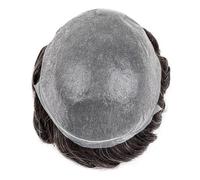 0.03mm HD Poly Thin Skin Natural Hairline Human Hair Toupee for Men Replacement System(7x10)