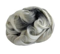 0.06 mm PU Base Men's Hairpiece Men's Toupee Thin Skin #1B60RY Indian Human Hair System Units(6x9)