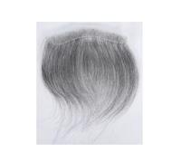 0.06mm Brown Straight Mans Toupee V Style Frontal Hairline For Men 16cm Human Hairs Ultra Thin Skin PU Men's Capillary Prosthesis Hair Pieces Replacement(16x1.8cm,Grey)