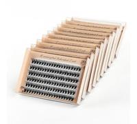 0.07mm C Curl Individual Lash Extensions - Mixed Length Classic Volume Lashes for Professional Salon Use, Soft Faux Mink Clusters, Natural Full Look (30D, 9mm)