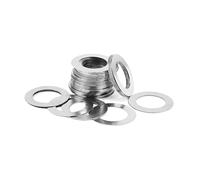 0.1 0.2~1mm M2 M3 M4 M5 M6 M7 M8 M9 M10 M12 13 14 To M40 304 Stainless Steel Adjusting Shim Gasket Ultra Thin Plain Flat Washer(M15x22xThick 20pcs,Thick 0.2mm)