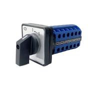 0-1 Reset OFF-ON Rotary Cam Switch Two Positions 690V 20A Changeover Power Control Silver Contact LW28 LW26-20(3P 12Terminals)