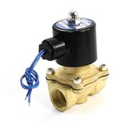0-10kg/cm2 3/4PT Pipe Dual Wire Water Air Oil Solenoid Valve DC 12V