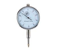 0-10MM Dial Indicator Gage, Metal Dial Gauge Measuring Tool, 0.01mm Accurate Clock with Hardened Gears and Stainless Steel Racks, Manual Measuring Device for Shaft Run Out and Ge