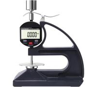 0-10mm Digital Thickness Gauge With LCD Display and Push Press Handle for Measuring Rubber, Plastic, Paper, Leather and Metal Sheets, 100g