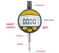 0-12.7mm / 0.5" Digital Dial Indicator Gauge with IP54 Waterproof, 0.01mm Accuracy, Horizontal Display for Metalworking Inspection and Measurement