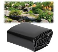 0.12Mm Black Backyard Koi Impermeable Membrane Film Easy Cutting Soft Lining 4X5M 1.5X8M 3X8M 6X10M 10X15M 10X10M 15X15M for Water Fountains, Waterfalls, Litobnx, a, 1 * 12m