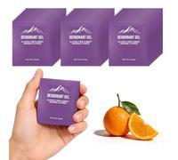 0.14oz Bulk Deodorant Gel Individually Wrapped,Travel Size Deodorant Mini | 50 Trial Size Deodorant,Citrus & Aluminum Free,Great for Travel Homeless Shelters Charities Hotels
