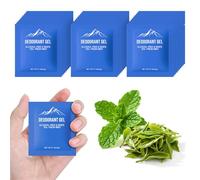0.14oz Bulk Deodorant Gel Individually Wrapped,Trial Size Deodorant Mini Travel Size,Natural Mint And White Tea & Aluminum Free,Great for Travel Homeless Shelters Charities Hotels (100)