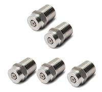 0/15/25/40 Degree Surface Cleaner s with Orifice0.8mm-1.5mm, G1/4, 4000 PSI Threaded Spray Nozzles, Stainless Steel(5 pieces) 0° 0.874mm(0.034in)