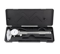 0-150mm/0.02mm Shockproof Vernier Caliper, Precision Measuring Tool with Double Scale, High Hardness Carbon Steel Dial Caliper for Jewelry, Gem, Stone, Bead Crafting and Industri