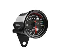 0-160 Km/H Universal Motorcycle Backlight Dual Speedometer with L E D Indicator Lights Built-in Odometer Gauge DC 12V White