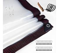 0.16mm Thick Heavy duty clear tarp, transparent tarps 16x20ft/20x25ft/20x32ft/30x30ft/300x35ft PE Heavy Tarpaulin for Covering Henhouse Porch Canopy Plant Camping(1.5x1.5m)