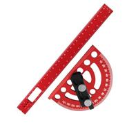 0-180° Aluminum Angle Protractor Adjustable Precision Measurement