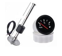 0-190 Ohm Fuel Level Gauge With Fuel Level Sensor 52mm Fuel Level With Red Backlight Oil Indicator Range Sensor(375MM)