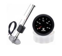 0~190 Ohm Fuel Level Sensor + Fuel Level Gauge With 7 Colors Backlight Water Tank Level Indicator Meter Fuel Sender Unit Sensor(375MM)