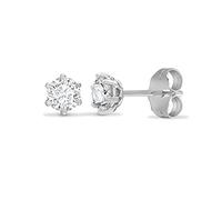 0.20 Carat Round Diamond Solitaire Stud Earrings for Womens in 9k Rose Gold