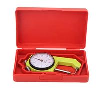 0-20mm Dial Thickness Gauge with Curved Cemented Carbide Tip, 0.1mm Resolution - Precise Wall Thickness Measurement for Hollow & Round Tubes, Durable & Portable