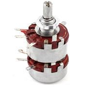 0.24" Shaft Variable Resistors Diameter Dual 4.7K Ohm 2W Linear Potentiometers Carbon Potentiometer Specialised accessories
