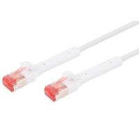 0.25 m Network Cable 1 Piece Cat.6A Patch Cable Flexible Cable Grommet 90 Degree in All Directions - RJ45 Connector - 10 Gbps - Highly Flexible Ethernet Cable for LAN DSL Server Switch Router White