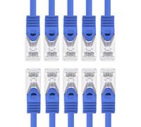 0.25m - blue - 10 pieces Cat7 network cable SFTP patch cable Lankabel raw cable 10GB/s - 500 MHz assembled with 2 RJ45 plugs Cat 6a