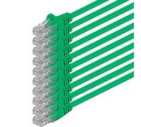 0.25m - green - 10 pieces - (PACK) - CAT.6 CAT6 Ethernet LAN network cable 1000 Mbit/s patch cable