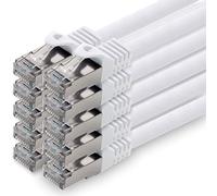 1aTTack.de 0.25m - white - 10 pieces CAT.7 network cable patch cable SFTP PIMF LSZH Gigabit Lan cable 10Gb s cat7 raw cable with RJ45 connector Cat6a compatible with CAT5 CAT6 cat7 cat8