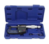 0-25mm Electronic Digital Micrometer, Digital Micrometer with LCD Display, Thickness Gauge and Wrench Set, 0.001mm Resolution for Precision Measurement in mm/in Units