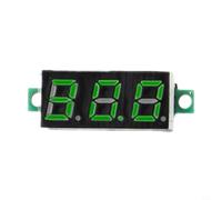 0 28 Inch Digital Voltmeter 3 Wire LED DC 0 100V with Reverse Polarity For Protection for Car and Motorcycle Battery Voltage (green)