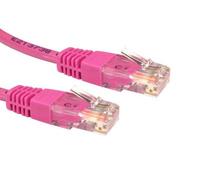 0.2M / 20cm Short Ethernet Cable / CAT5E Network Lead/Pink/BY CABLES 4 ALL