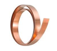 0.2mm Thick Copper Foil Roll - 1M Length, 25mm-45mm Widths, Metal Sheet Strip for Scientific Research & DIY Projects(0.2x45x1000mm)
