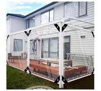 0.2mm Transparent Tarpaulin Lightweight Rainproof Cloth Patio Pergola Clear Tarp Cover Garden Plants Rain Shelter Clear PE Film Balcony Car Terrace Rain Cover Outdoor Greenhouse (Size : 2x1m)