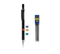 0.3/0.5/0.7/0.9mm Pencil with Lead Rods Set Plastic Mechanical Pencil for School Writing Art Drawing Supplies Kawaii Stationery (0.3mm+lead core)