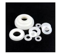 0.3/0.5/0.8mm Black/White Plastic Gasket Nylon Ultra-thin Washer Flat Ring Seal Washer M2 M2.5 M3 M4 M5 M6 M8 M10(White,M5X12X0.3_200PCS)