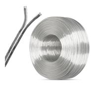 0.3-1.5 mm² RVB 2 Core Parallel Wire 30FT, Transparent PVC Pure Copper Flexible Cable for Automotive Extension, Speaker, LED Strip, Monitoring Equipment(120ft,1.5mm²)