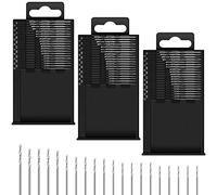 0.3-1.6 mm Shank Mini Micro Drill Bit Set Tiny Mini Small Drill Bits Full-Ground HSS Twist Drill High Speed Steel Boards Tiny Drill Bits for Dill (60 Pieces)