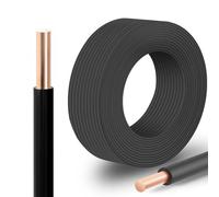 0.3~10 Mm² Solid Copper Electrical Wire, 99.99% Pure Copper Single Core Flame Retardant PVC Insulated Cable for Home Wiring, Building Power Distribution & DIY Electrical Projects(160FT,1.0mm²)