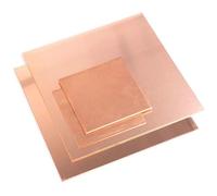 0.3-10MM Thick 50-600MM Size Pure T2 Red Copper Sheet Plate For CNC Mould Machining Chip Ram Cooling Metal Art for DIY Project, Maintenance(0.3MM Thick,100X100MM)