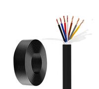 0.3-2.5mm² Flexible Drag Chain Cable, TRVV, 4/5C Non-Shielded Multi-Core PVC Control Wire, Pure Copper Conductor for Industrial Automation And Moving Equipment, Power Connections(50ft,1.50mm²-5C)
