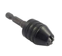 0.3-3.6mm 0.3-6.5mm 0.6-8mm Keyless Drill Chucks 1/4 Inch Hex Shank Quick Change Adapter Converter, 2-Pack(0.3-6.5mm Black)