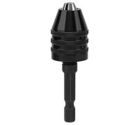 0.3-6.5mm Keyless Drill Chuck 1/4 Inch - Three-Jaw Mini Drill Chuck Adapter for Electric Mini Drills, Hex to Round Shank Converter, Compact Drill Accessory