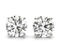 0.30 Carat Claw Set Round Diamond Solitaire Stud Earrings for Womens in 9k White Gold