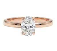 0.30 Carat Oval Lab Grown Diamond Ring | Solid Gold or 925 Sterling Silver | Elegant Oval Cut Solitaire Ring | Minimal & Timeless Jewelry | Available in Sizes 8 1/2