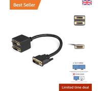 0.30m DVI-D to 2x DVI-D Digital Video Splitter Cable - Tangle-Free Connection