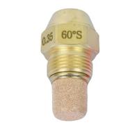 0.35 GPH 60 Degree Oil Burner Nozzles with Integrated Strainer, Solid Spray Fuel Injector Nozzle for Methanol Diesel and Vegetable Oil Burners, Brass Construction, Fine Atomization