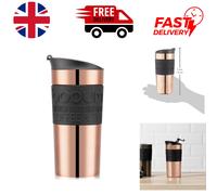 0.35L Copper Stainless Steel Travel Mug with Flip Lid - Perfect for Hot Drinks