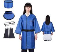 0.35mmpb/0.5mmpb X-Ray Lead Apron, Lead Apron + Lead Collar + Lead Cap + Leaded Glasses + Lead Gloves, Lead Clothing W/Long Sleeves 0.5mmpb-90 * 60cm