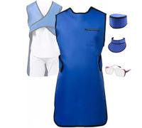 0.35mmpb / 0.5mmpb X-Ray Lead Apron, X-Ray Shield - Lead Apron + Lead Cap + Thyroid Shield Collar + Lead Glasses, Lead Skirt for Adults 0.5mmpb